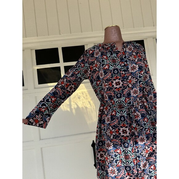 Ann Taylor LOFT Sleeved Multicolored Floral Dress - MEDIUM Belted Pullover - Picture 2 of 11